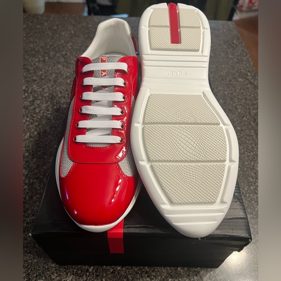 Prada American Cup Red Mens Us Mens Size 9 - Picture 5 of 13